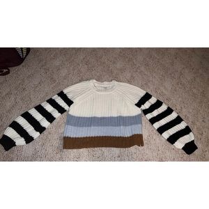 Tilly’s full tilt boxy striped balloon sleeve lightweight sweater xxl
